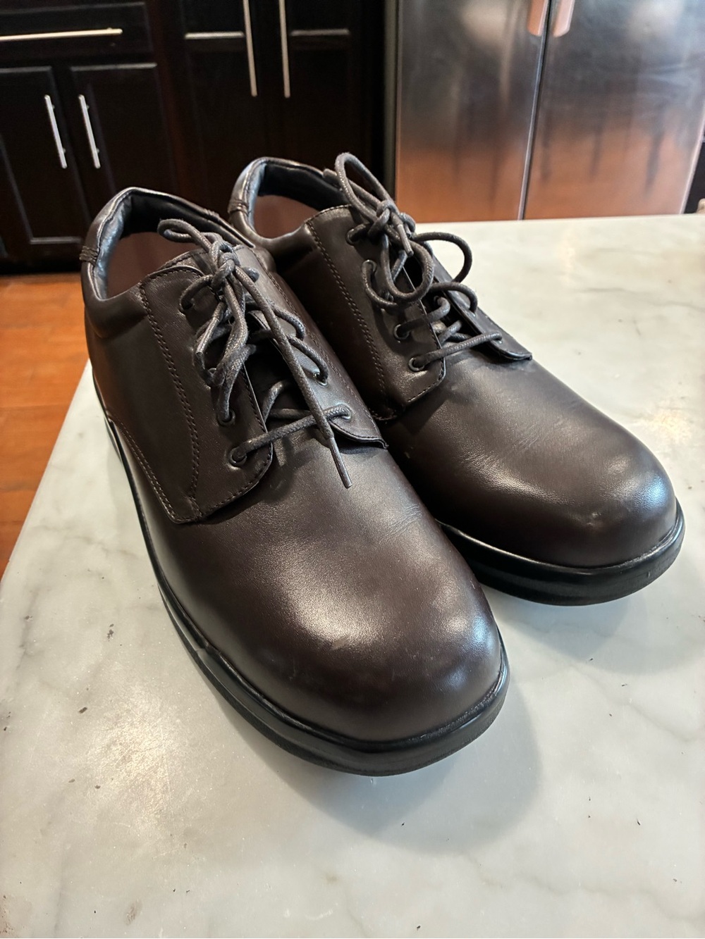 APEX MENS CLASSIC LEATHER LACE-UP OXFORD SHOES 13 EEE
